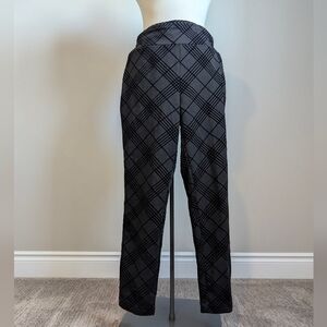 Jules & Leopold Black Plaid Slim Pants  Industrial Corporate Goth Medium Legging